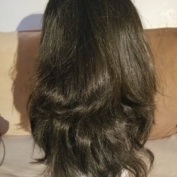 Dark Brown, Medium Length, Lace Front, Shag Wig - Picture 7 of 7